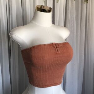 Mineral Wash Rust Tube Top
